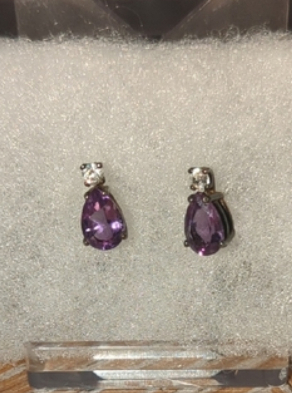 Vintage African Lilac Quartz Earrings